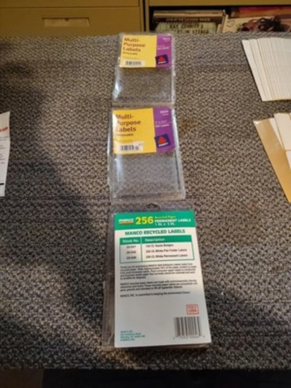 Self Adhesive Removable Label Lot Of 3 Types And Size Label SEE DESCRIPTION